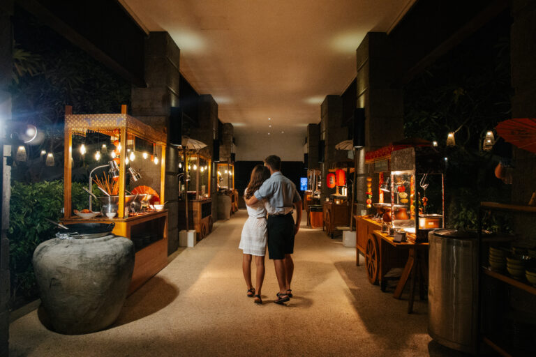 Guests exploring The Spice Routes buffet at Sofitel Bali Nusa Dua